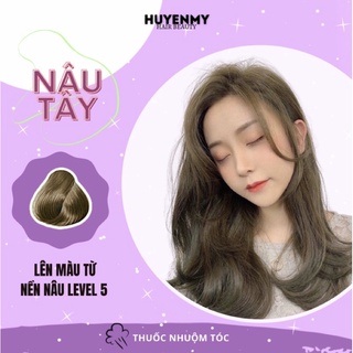 Thuốc Nhuộm Tóc NÂU TÂY tặng kèm găng tay,mũ trùm tai tiện lợi