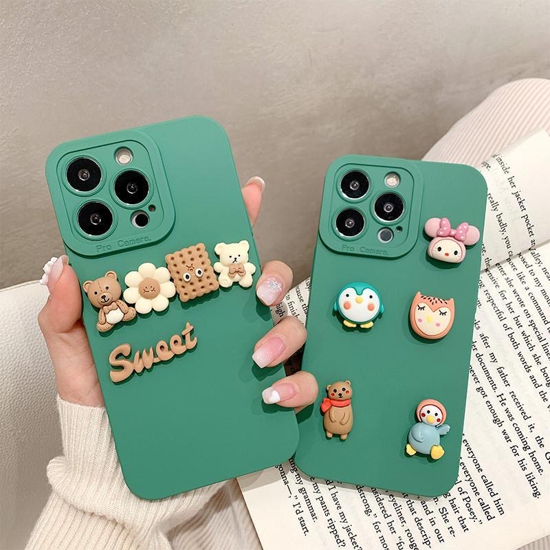 Ốp lưng điện thoại iphone cạnh vuông gắn charm b 7plus x xsmax 11 11promax 12 12pro 12promax 13 13pro 13promax DT13