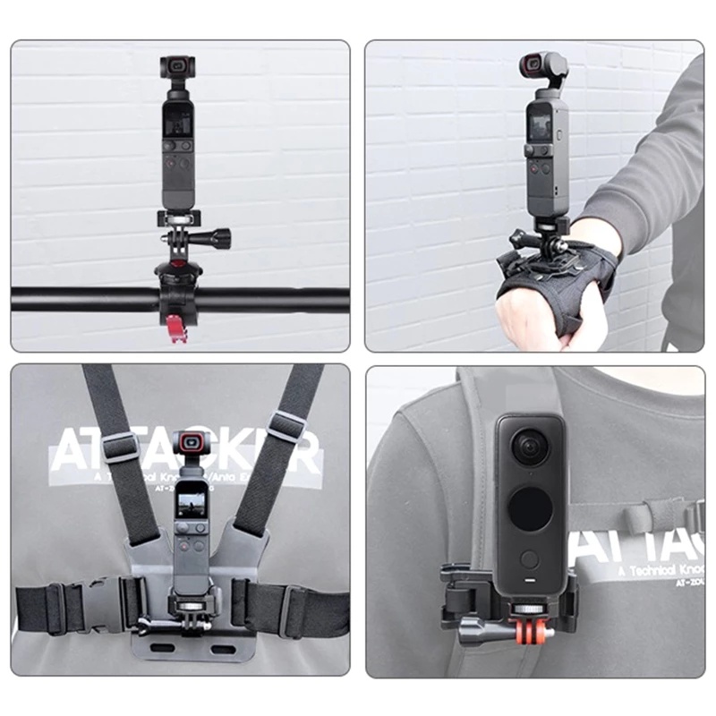 Bộ Chuyển Đổi Đầu Vít 1 / 4 Bằng Hợp Kim Nhôm Xoay 360 Độ Thông Dụng Cho INSTA360 ONE RS X2 POCKET 2