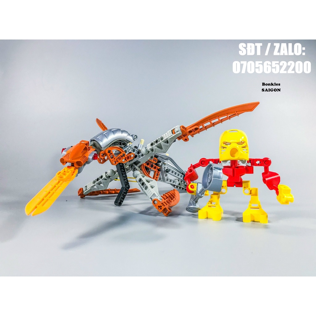 Đồ Chơi Mô Hình Vintage lắp ráp LEGO Bionicle Titan: 8594 Jaller & Gukko Chính Hãng Đan Mạch (2003)