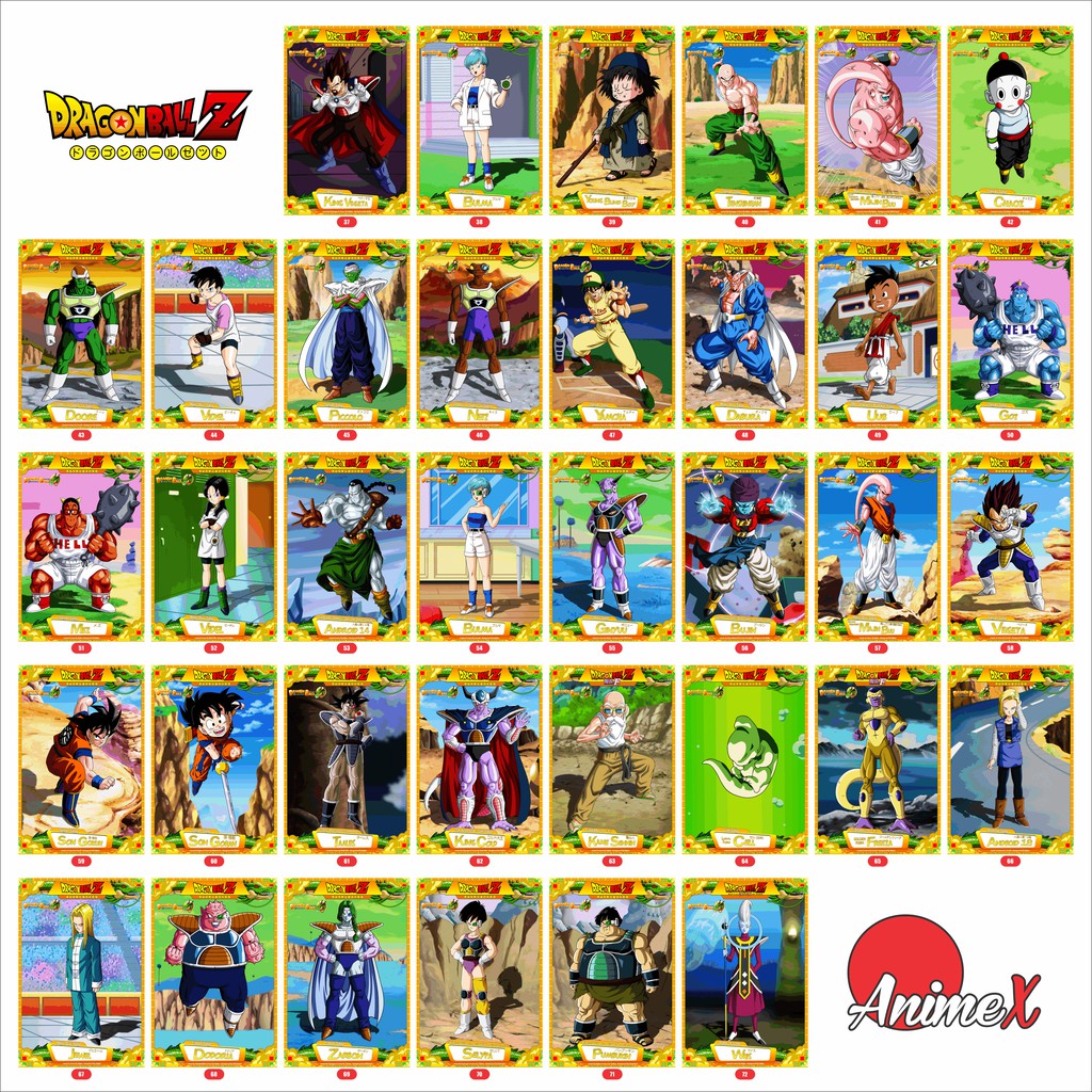 Thẻ sưu tập nhân vật Dragon Ball Z - AnimeX