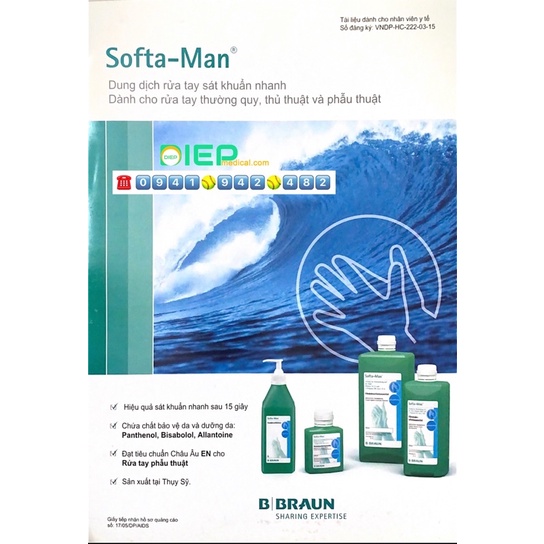 ✅ DUNG DỊCH RỬA TAY NHANH SOFTA MAN - Nước rửa tay khô SOFTA-MAN không cần nước (SOFTAMAN - BBRAUN)