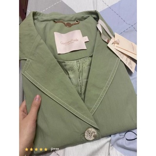 Áo blazer kaki Vero moda