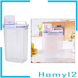 Plastic Cereal Dispenser Storage Box Food Grain Rice Container 2.5L