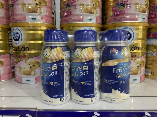 Lốc 6 chai sữa nước Ensure Gold 237ml - hương vani