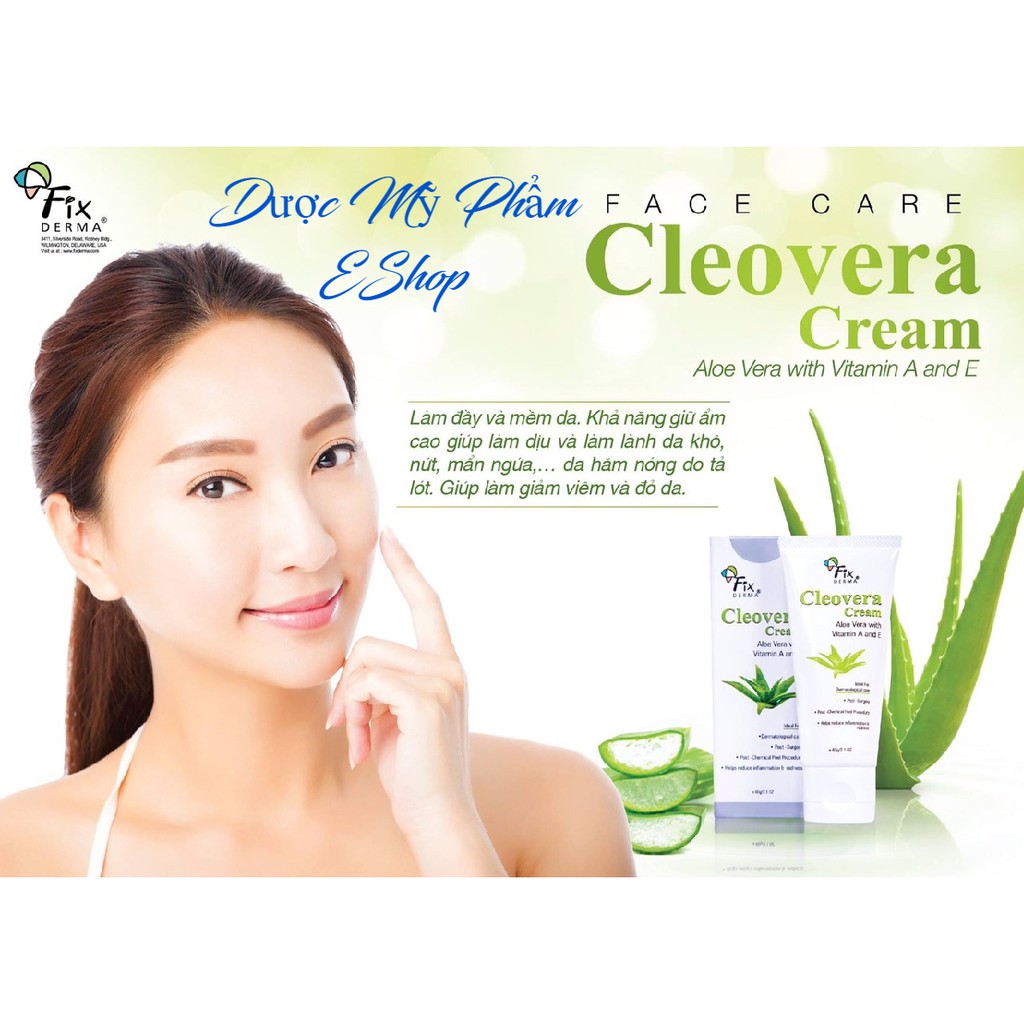 [GIẢM GIÁ 15%] KEM DƯỠNG ẨM CHO DA KHÔ FIXDERMA CLEOVERA CREAM 60G