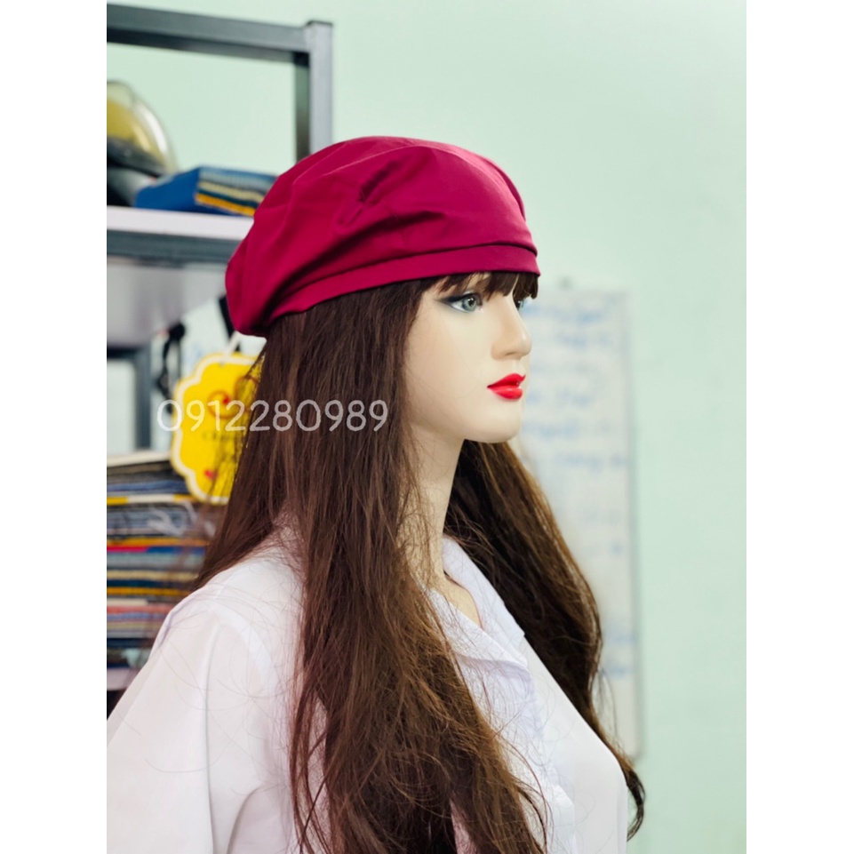 Mũ Beret, Nón Phục Vụ Thời Trang cho Nam Nữ dùng trong Nhà Hàng, Bếp, Quán Cafe