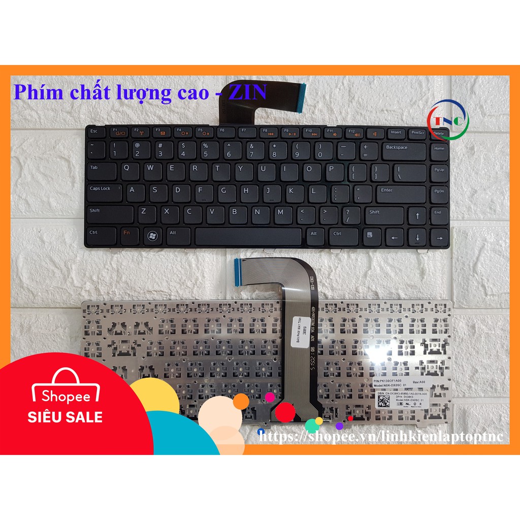 Bàn phím Laptop DELL ZIN dành cho Vostro 3420 3450 3460 3560 1440 1450 Inspiron N4110 N4050 N5050 - Nhập Khẩu