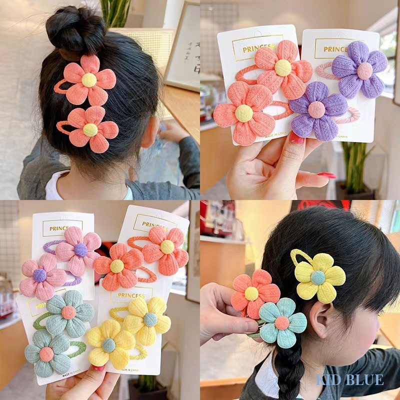 Kẹp Tóc Đính Hoa Vải Dễ Thương Cho Bé Gái