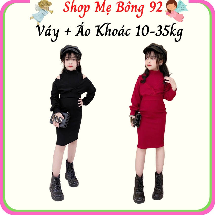 Sét Váy Diện Tết Bé Gái 2CT Váy Body Kèm Áo Khoác Vạt Chéo Chất Zip 10-32kg Siêu Xinh VB2352 – Shop Mẹ Bông 92
