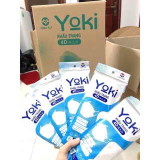 1 thùng 300 cái khẩu trang 4d yoki