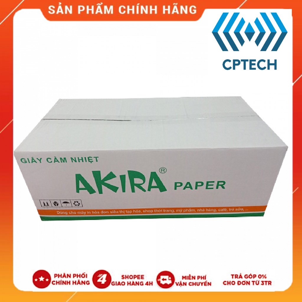 10 cuộn giấy in hoá đơn K80 đường kính cuộn 80mm Akira