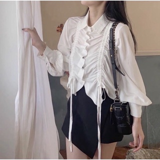 Sơmi dây rút nữ tính (kèm ảnh thật)