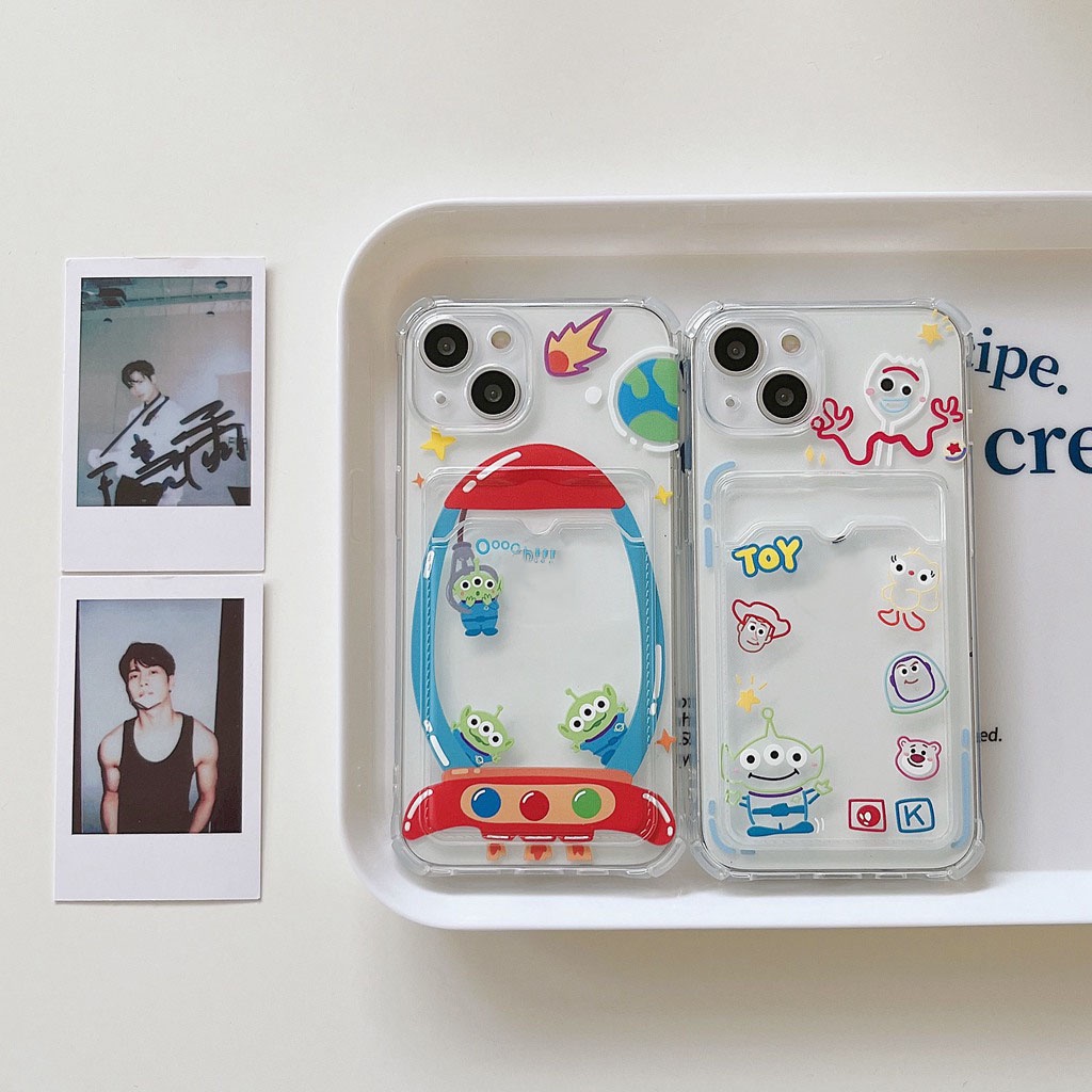 Thẻ Ốp Điện Thoại tpu Dẻo Trong Suốt Họa Tiết toy story Dễ Thương Chống Trầy / Rơi Cho iphone 14 15 11 13 12 pro max xs x xr