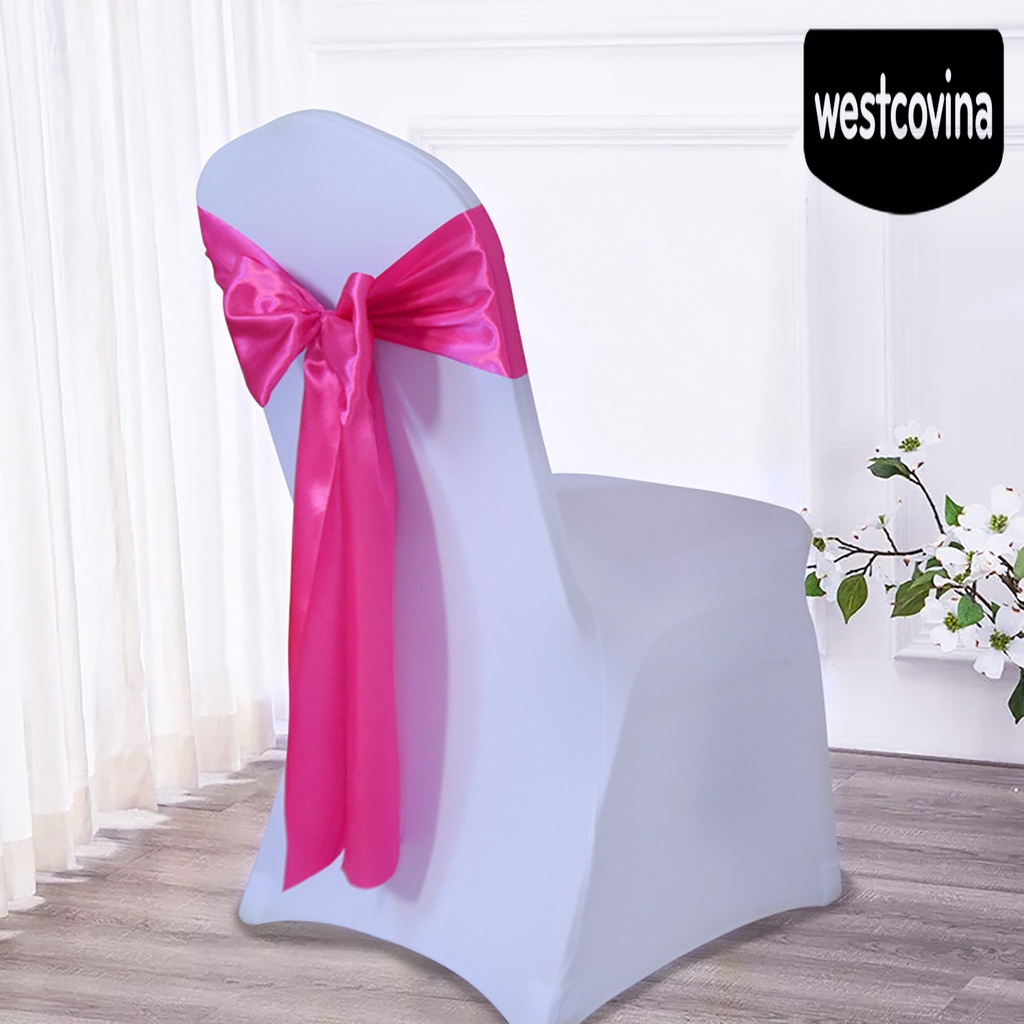 [Hot]☀ Dây Ruy Băng Lụa Thắt Nơ Lưng Ghế Ngồi Tiệc Cưới Thoáng Khí