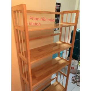 Kệ gỗ 4 tầng 76cm làm bằng gỗ tự nhiên