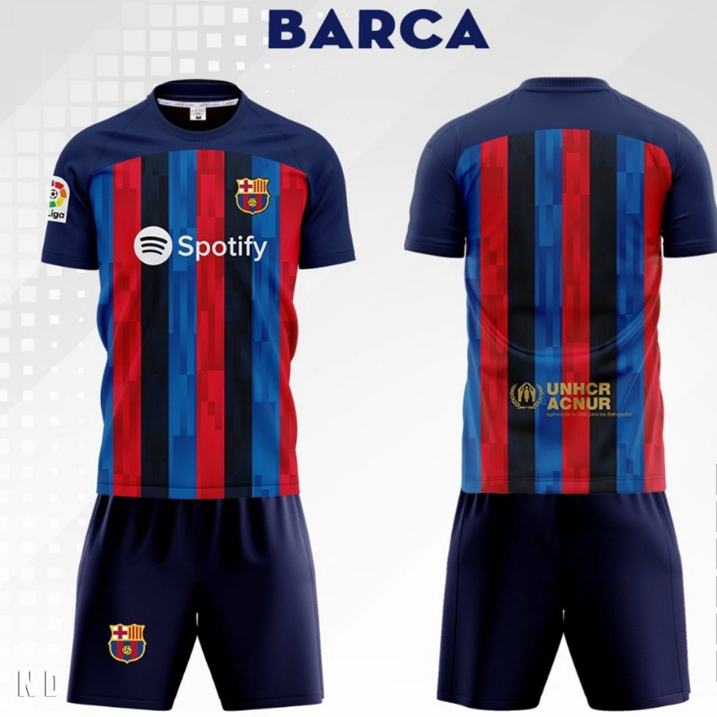 Bộ Quần Áo Đá Banh CLB BARCE  SỌC 2023