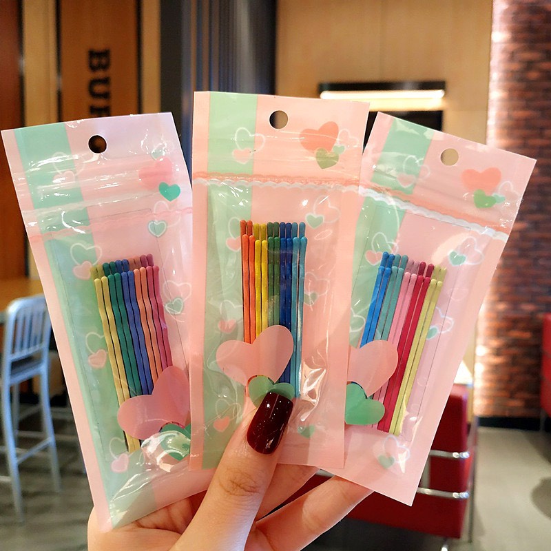 Set 10 Kẹp Tăm Cho Bạn Nữ Mix Nhiều Màu Xinh Xắn