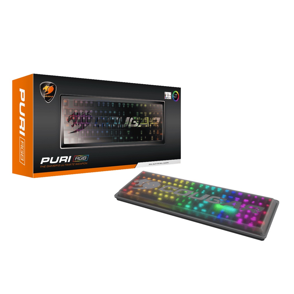 Bàn phím cơ Gaming Cougar Puri RGB, Độ bền 50 Triệu lần bấm, Mới 100% Fullbox