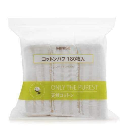Bông tẩy trang Miniso 1000 miếng dùng siêu tiết kiệm Giá 55k/hộp