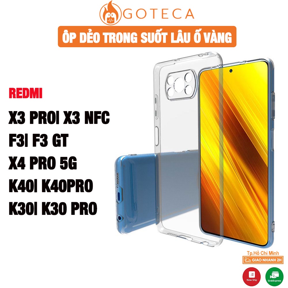 Ốp lưng Poco X3 NFC/ Pro / X4 pro / K40 / K30 5G / F2 pro/ K30 Pro - Dẻo trong suốt lâu ố vàng