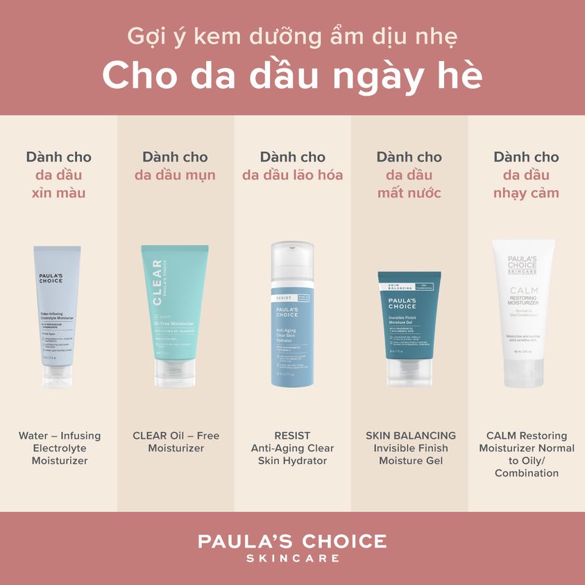 [PAULA'S CHOICE] Kem Dưỡng Ẩm Làm Sáng Da Cho Da Dầu Lão Hóa Resist Resit Anti-Aging Clear Skin Hydrator 50ml (Mã 7691)