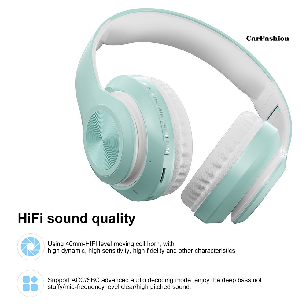 Bộ Tai Nghe Hifi Không Dây Bluetooth 5.0 Gấp Gọn Có Thể Sạc Lại C_p68