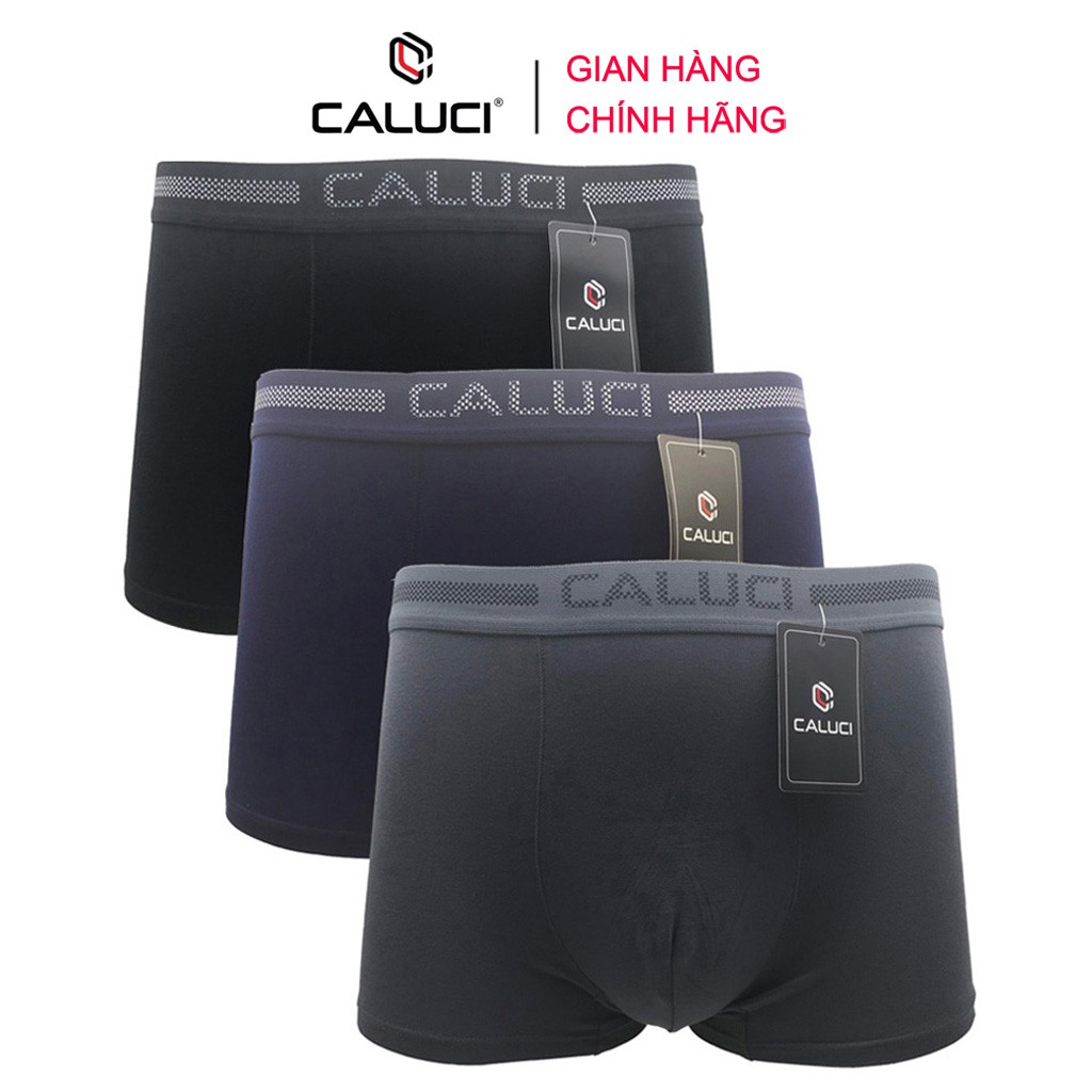 Combo 3 quần sịp đùi nam CALUCI CBX08, thời trang, vải sợi sồi thân thiện với làn da