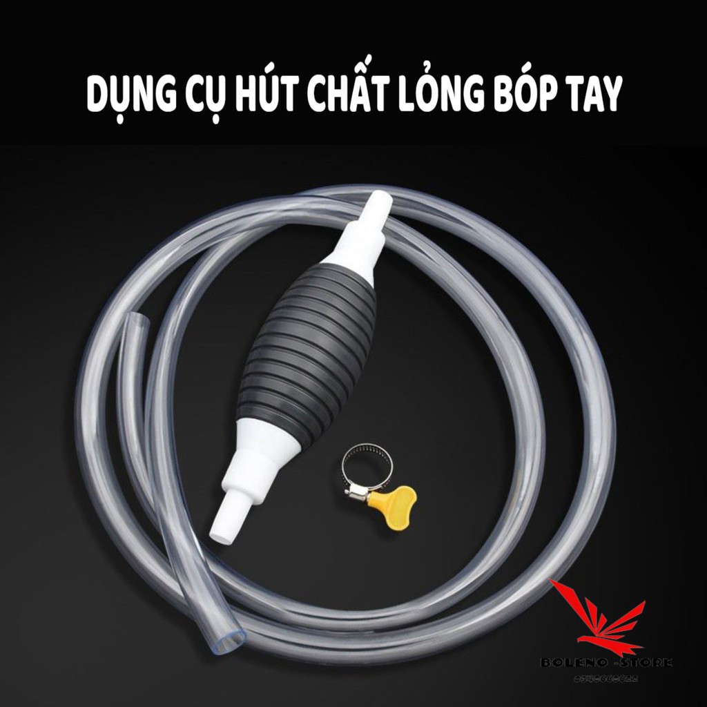 Dụng cụ bơm hút xăng dầu chất lỏng bóp tay - ống hút xăng dầu chất lỏng bóp tay