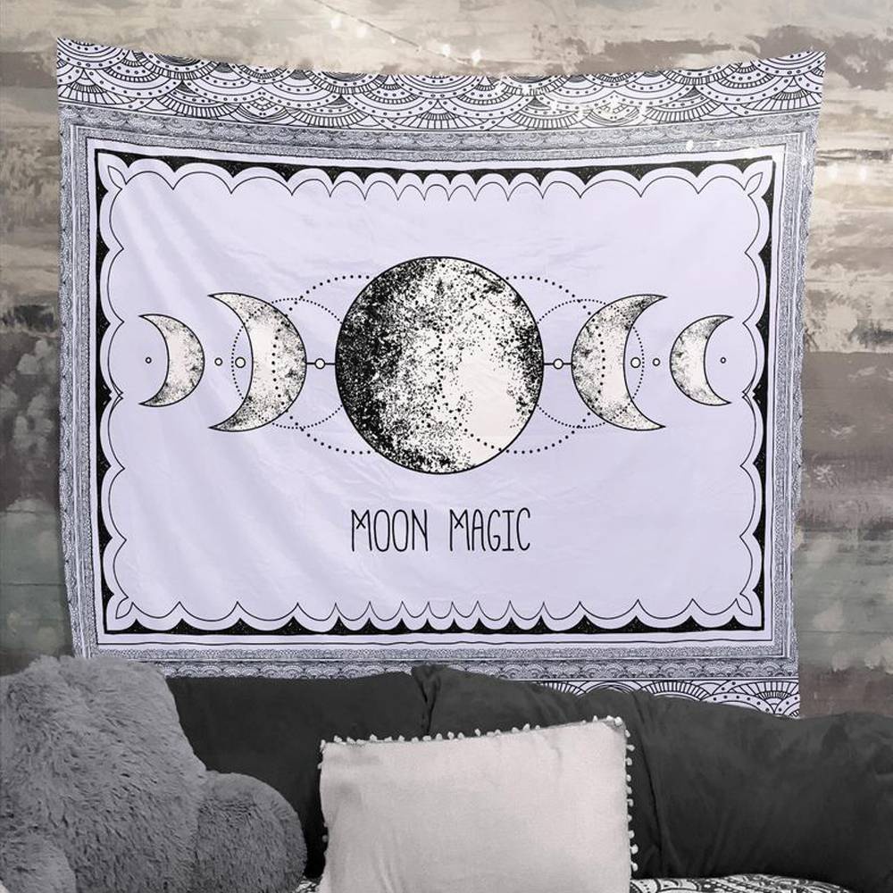 Sun and Moon Tapestry Witchcraft Background Cloth Background Wall Decoration Cloth Tapestries Psychedelic Home Art Décor