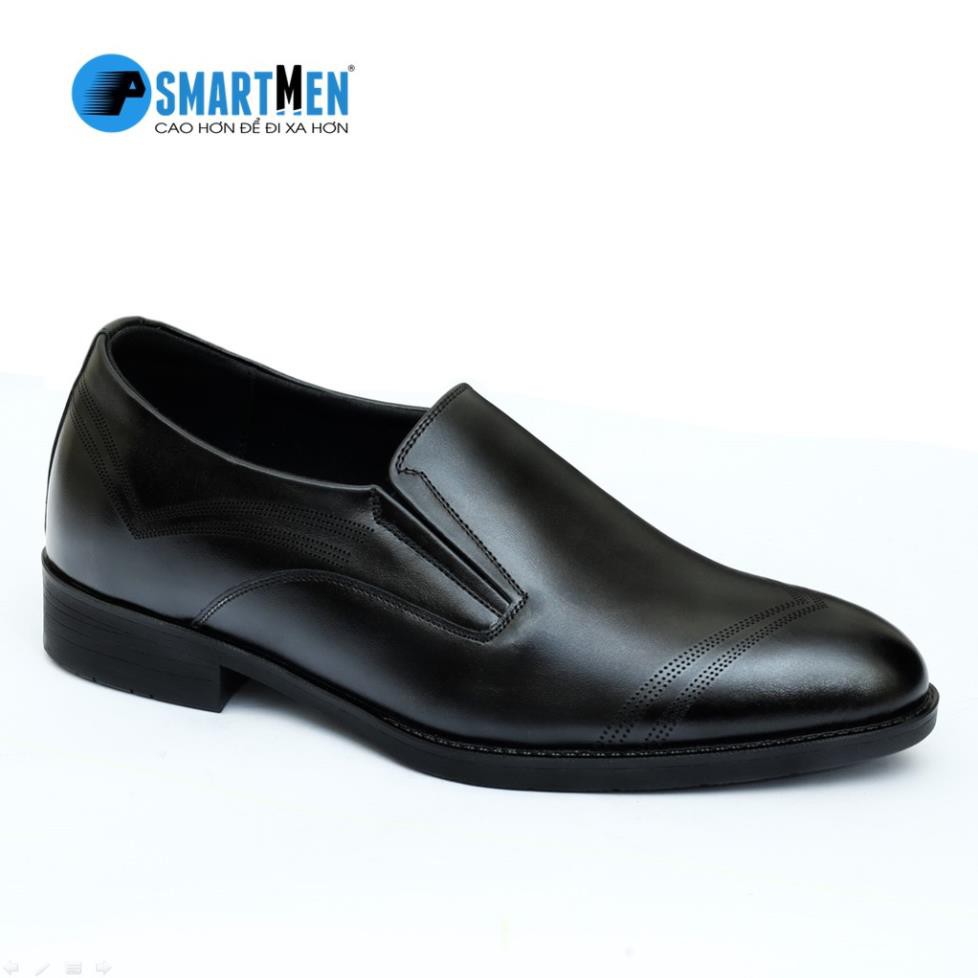 Giày da bò nguyên miếng SmartMen GL-08 (Đen) Siêu Đẹp NEW new .