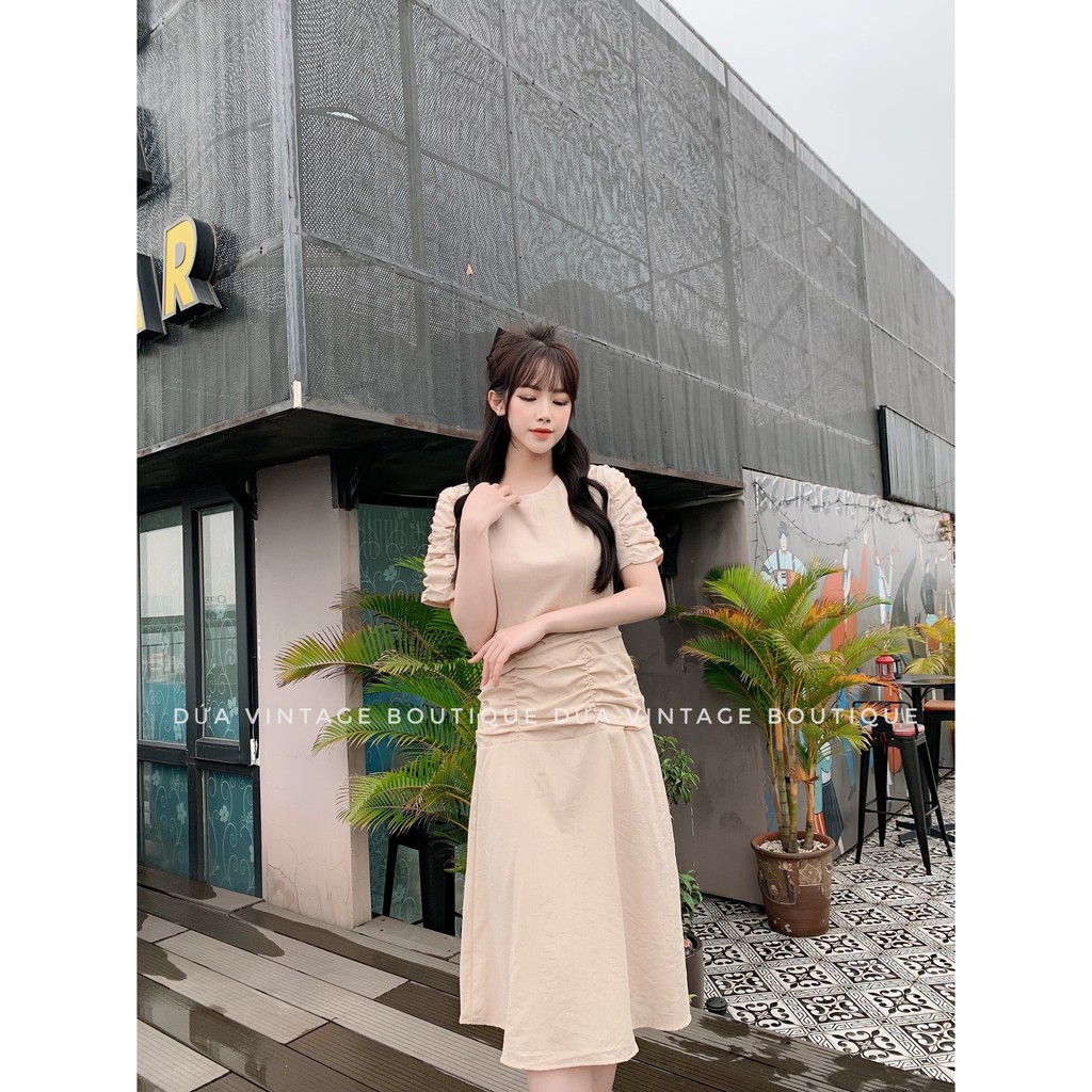 Váy babydoll tay cộc hoa nổi 809 | BigBuy360 - bigbuy360.vn