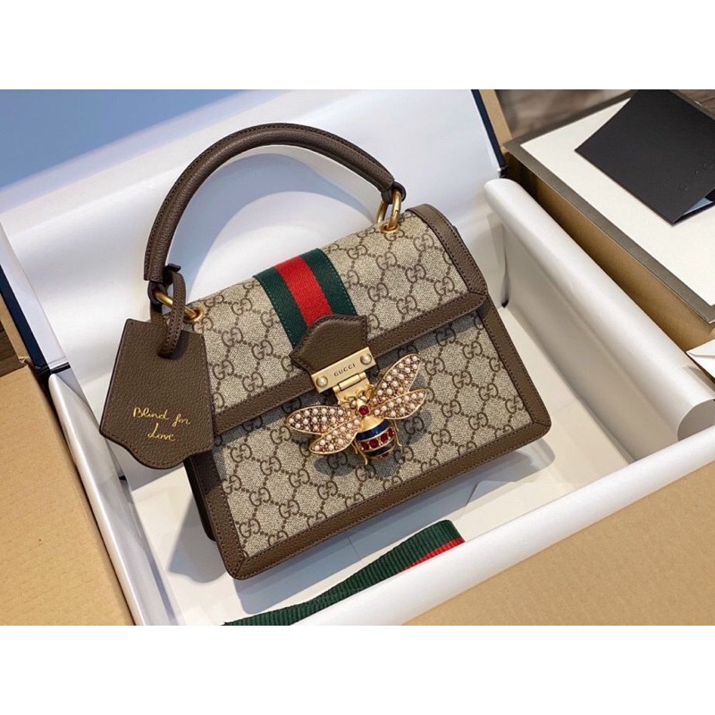 Túi xách nữ  𝑭𝑹𝑬𝑬𝑺𝑯𝑰𝑷  Túi đeo chéo Gucci sách tay có 2 ngăn đựng tiền,điện thoại (nữ tính,sang trọng) MST008