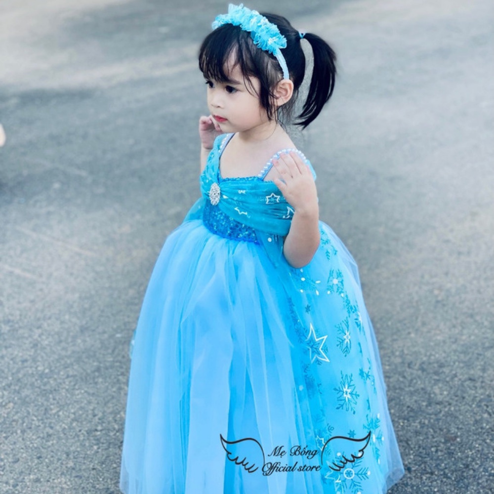 Váy công chúa Elsa-Váy nữ hoàng băng giá-Đầm công chúa-Thời trang cho bé-Váy thiết kế-Đầm thiết kế-Mẹ BốngPrincess dress