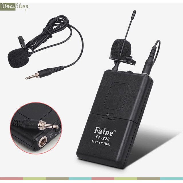 [Mã ELHACE giảm 4% đơn 300K] Micro không dây VHF cho máy ảnh Faine FA-228