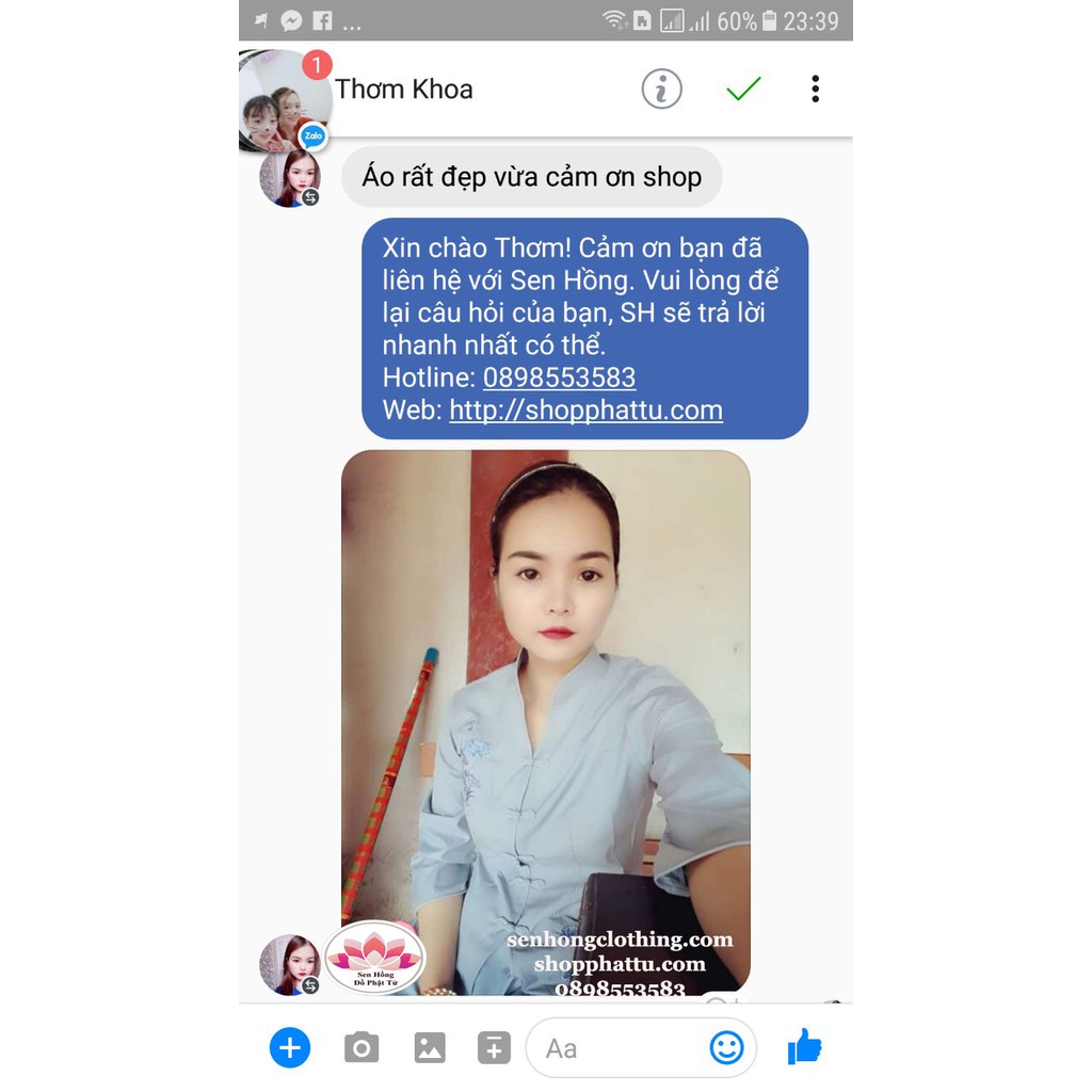 [Mã FATHANG5 giảm 10K đơn 50K] ⛔⛔Áo lam đi chùa thêu sen - Quần áo Phật tử shop Sen Hồng loại chuẩn mịn đẹp | BigBuy360 - bigbuy360.vn