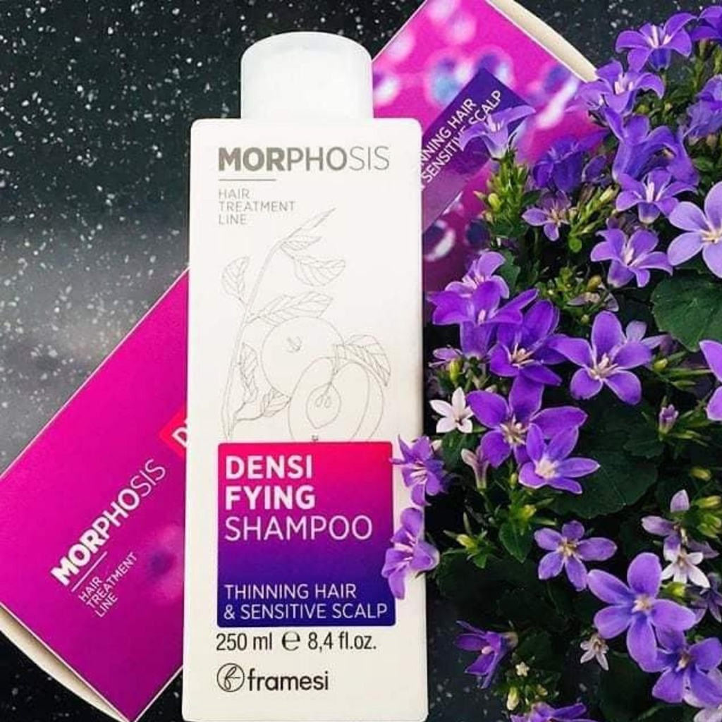 Dầu gội chống rụng tóc kích thích mọc tóc dầu gội Framesi cho da nhạy cảm phục hồi kiềm dầu Morphosis Densifying