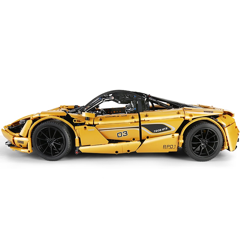Đồ chơi Lắp ghép Mô hình Mould King 13145S 720S Sports car Siêu Xe McLaren màu vàng