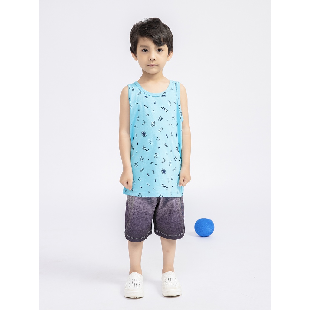 Áo ba lỗ cho bé ARISTINO - KIDMAN phom vừa vặn, 100% cotton mềm mại, thấm hút tốt - DTT010S1