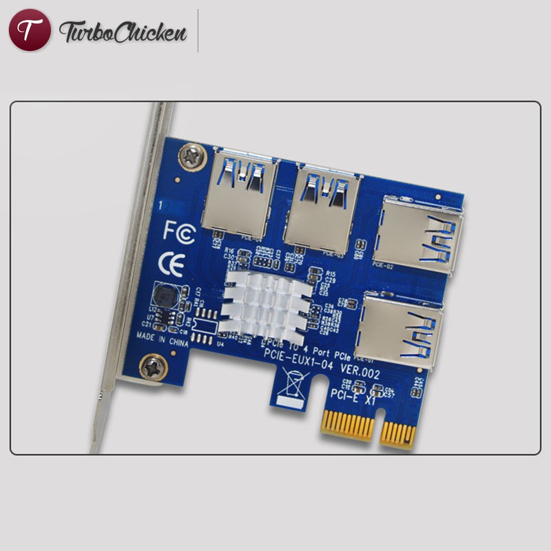 #Khai thác mỏ# New PCI Expansion Card 1 to 4 PCI Slots USB 3.0 Converter Adatper PCIE Riser Cards For Bitcoin Mining Device