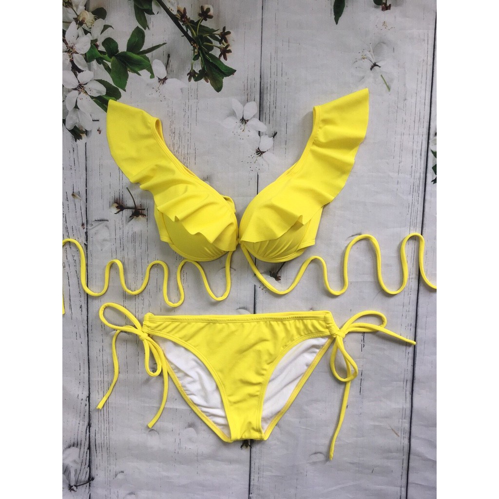 Bikini 2 mảnh cúp ngực bèo cánh tiên (nhiều màu)