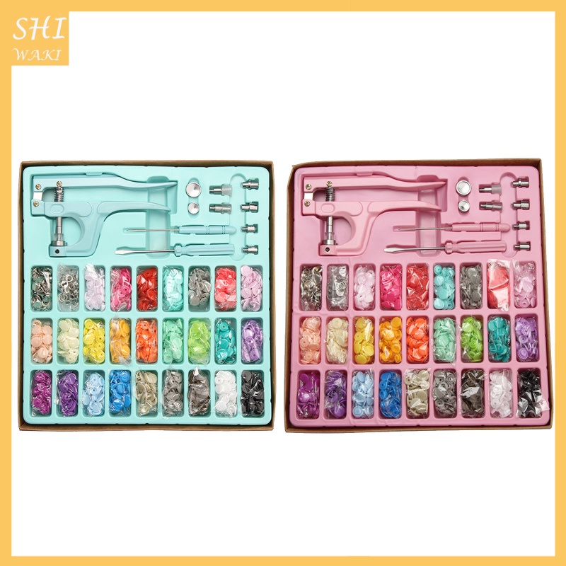 [In Stock]312pcs Snap Button Kit Metal Snaps Studs w/ Pliers Press Tool for Sewing