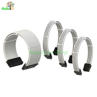 Dây nguồn nối dài nguyên Bộ (24pin,x2 8pin VGA, x1 8pin CPU)- Màu Trắng