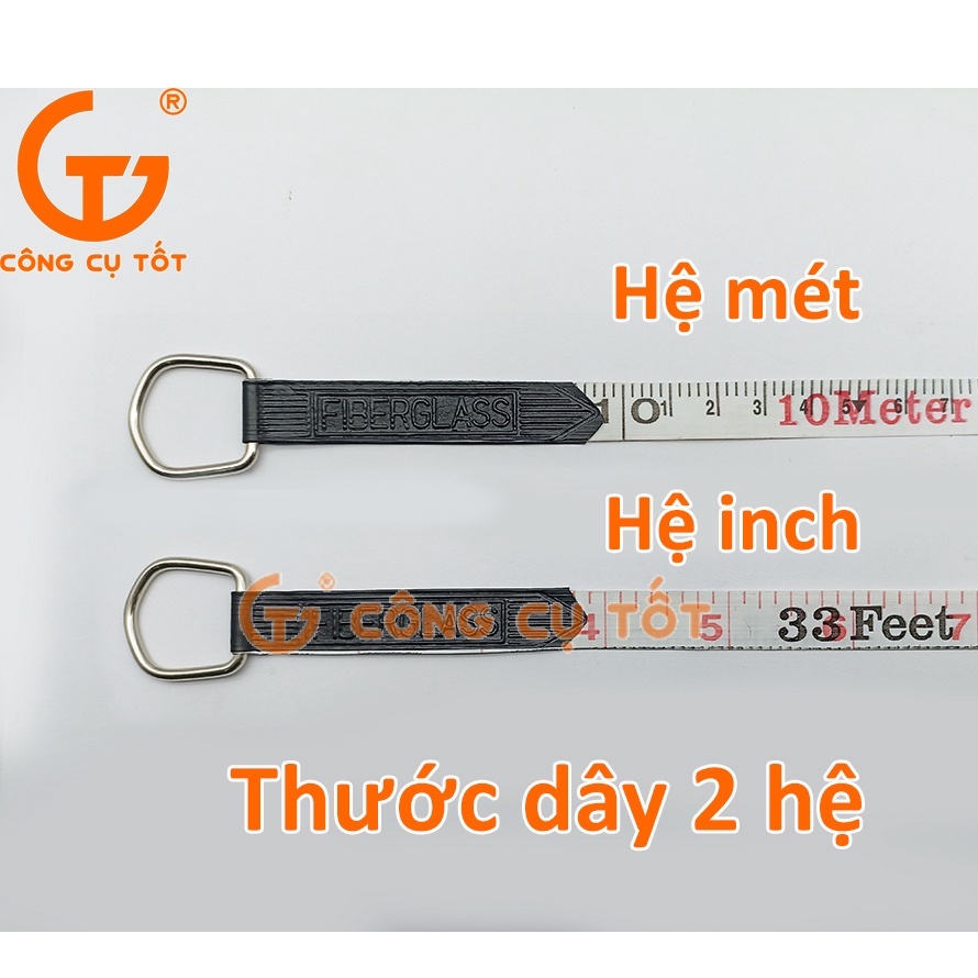 Thước dây kéo sợi thủy tinh hộp cuộn giọt nước 10m Century 5032A-10