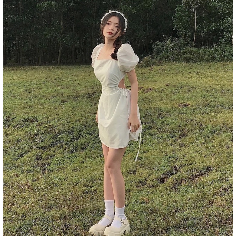 ALLY DRESS ĐẦM TAY BỒNG KHOÉT EO (HÌNH THẬT TRẢI SÀN) | BigBuy360 - bigbuy360.vn