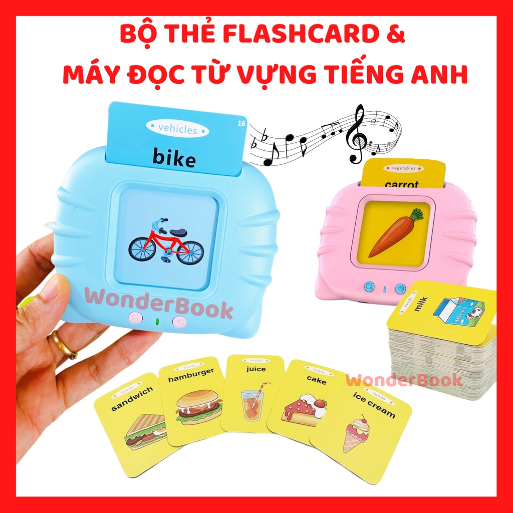 Bộ THẺ và MÁY ĐỌC TỪ VỰNG TIẾNG ANH đồ chơi giáo dục sớm cho bé phát âm đồ  chơi thông minh tư duy phát triển ngôn ngữ | Shopee Việt Nam