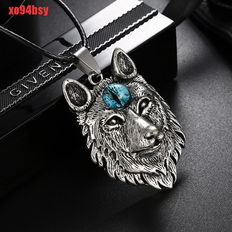 Dây Chuyền Mặt Đá Sapphire Hình Mắt Quỷ Kiểu Viking 94bsy