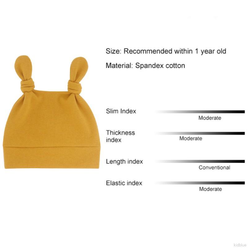 Mũ cotton mềm phối thắt nút đáng yêu cho bé gái/ bé trai