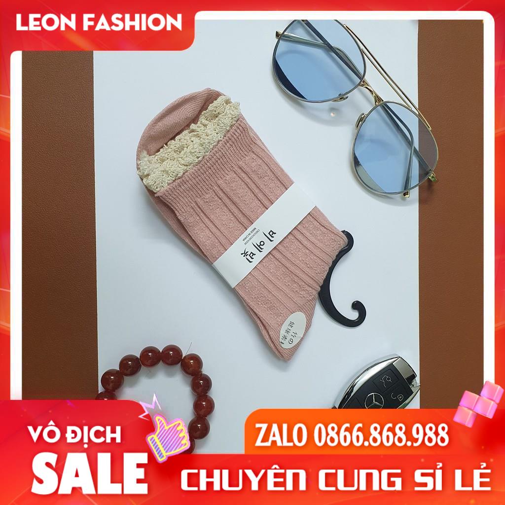 Tất Cổ Ren, Vớ Vintage CổThấp , Chất Lệu Cotton, phong cách Hàn Quốc