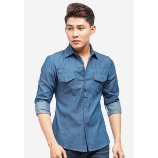 Áo sơ mi nam denim Titishop ADN33